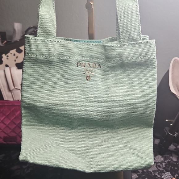 Prada Handbags - Prada Light Green Tote Bag With Gift Box!